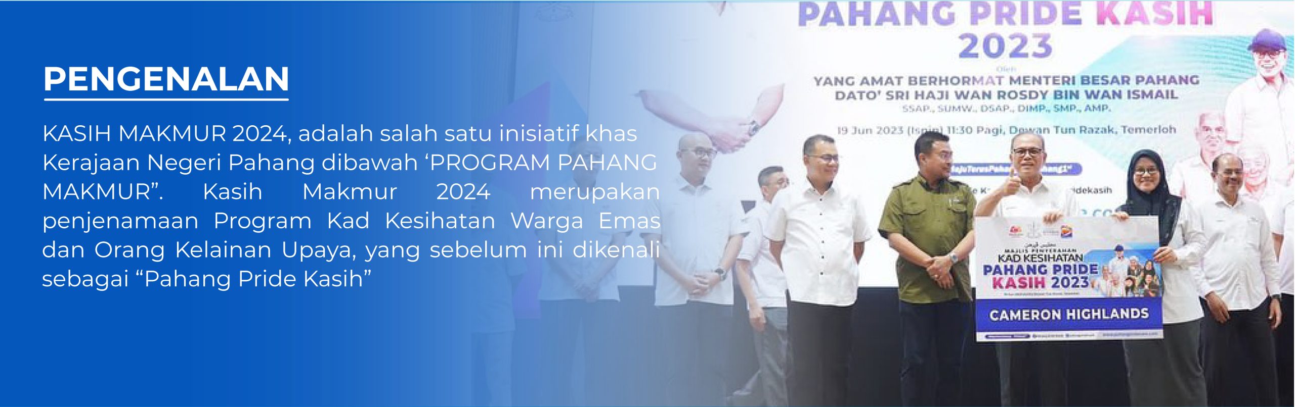 Kad Kesihatan Kasih Makmur Inisiatif Prihatin Kerajaan Negeri Pahang